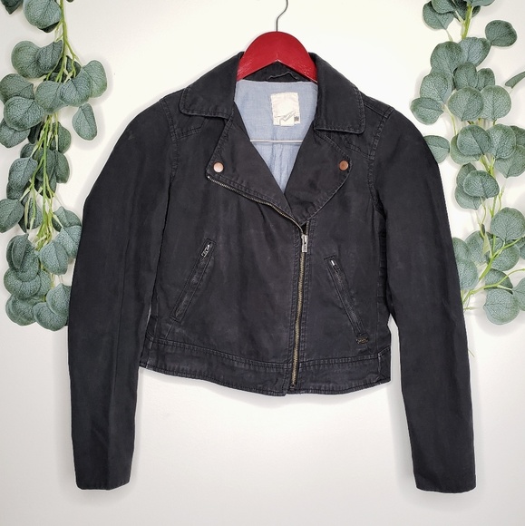 Levi's Jackets & Blazers - Levi's Cotton Black Moto Jacket | X Small | GUC